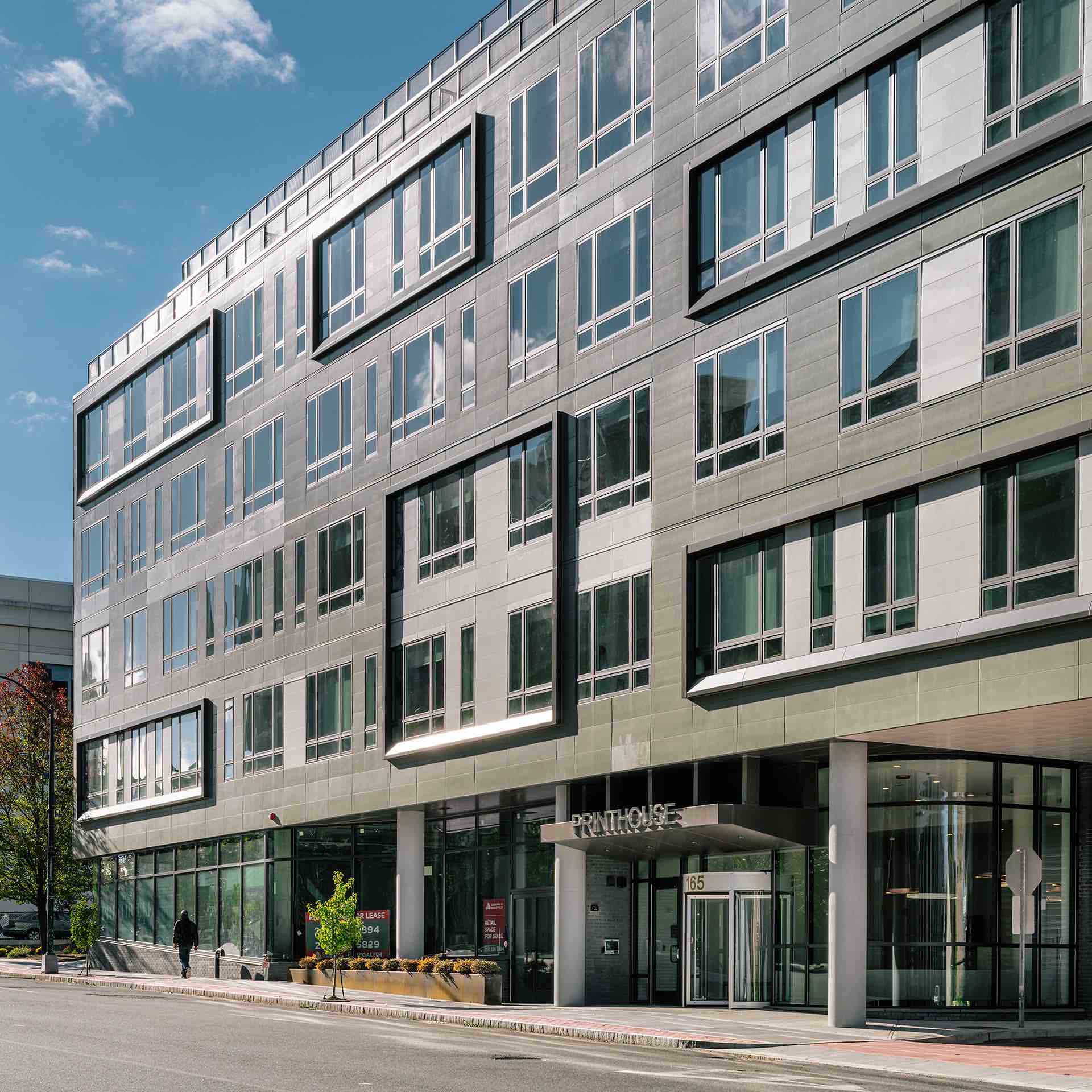 There wasn’t much vernacular architecture to draw from in downtown New Rochelle, so the architects created their own language.