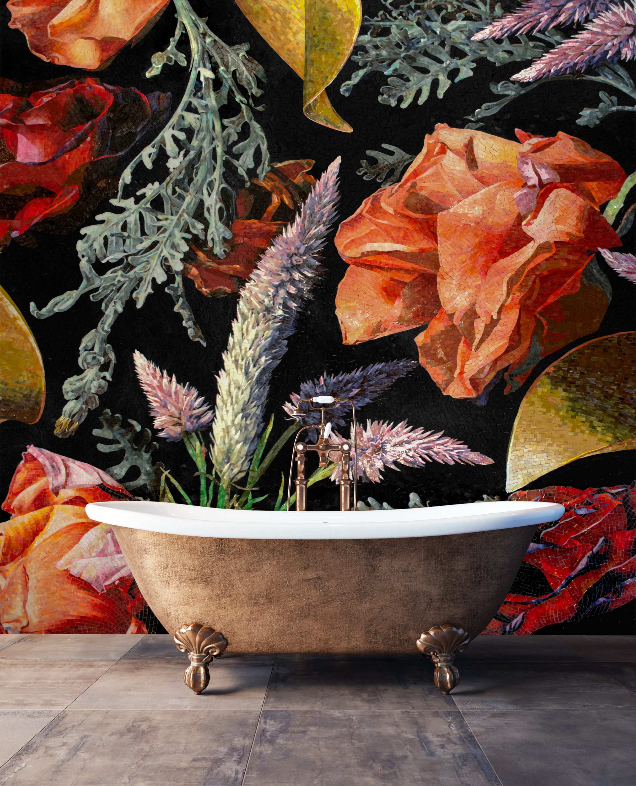 Luxurious bathtub standing in an expensive bathroom.