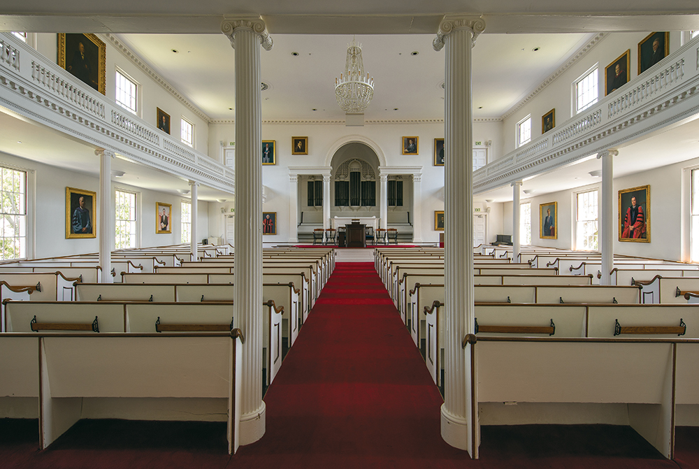 Since 1821, the college has evolved from South Hall, built by local townspeople, to Italianate and Gothic structures, to a classical Palladian scheme, to a soon-to-come 21st-century campus center by Herzog & de Meuron.