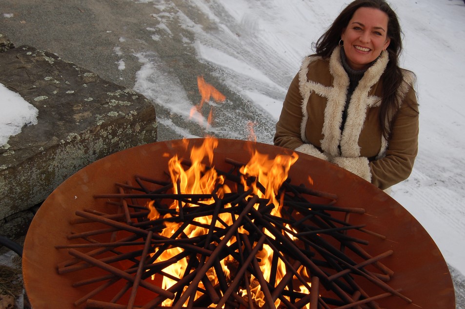 “I do site-specific work as well – I can design something that melds with the style of someone’s house,” she says. “But I would like it to feel as if it mushroomed out of the ground wherever it is.”