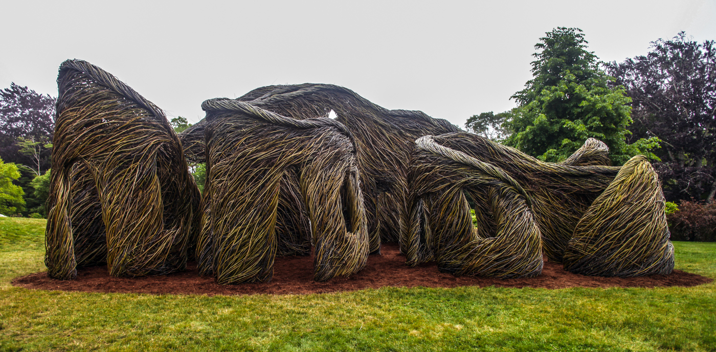 The large-scale “Stickwork at Highfield” – called “A Passing Fancy” – opened on June 30 during an annual summer open house.