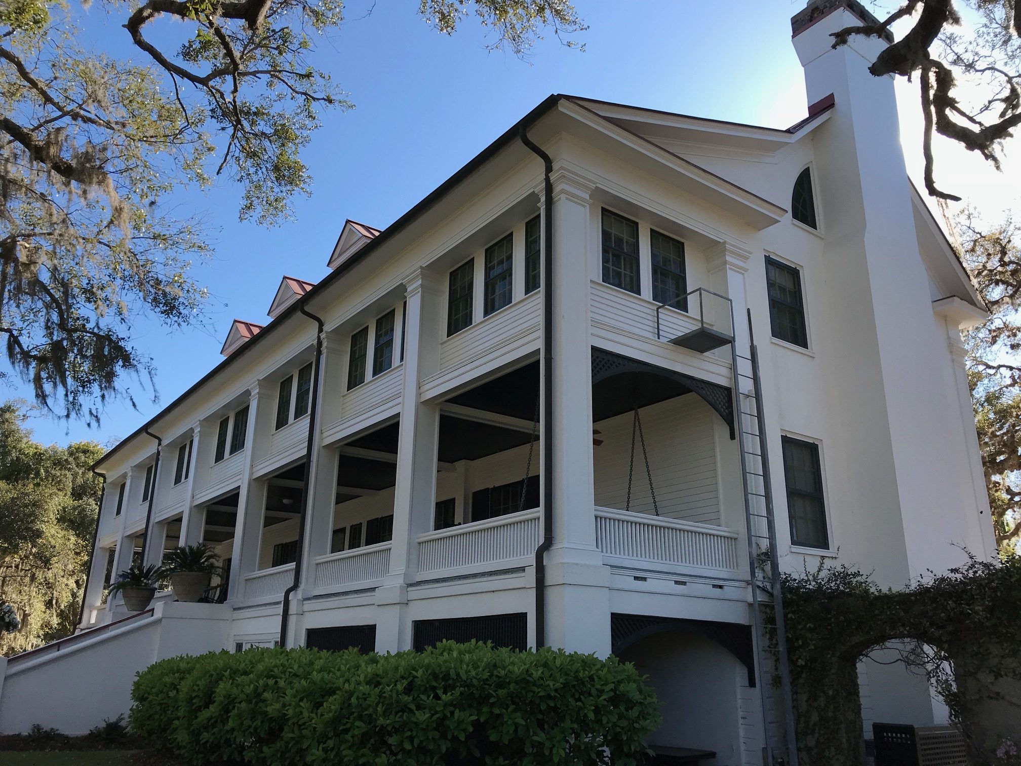 The furniture’s original to the home, a 1901 wedding gift for Margaret Carnegie Ricketson. Many of the prints, paintings and memorabilia date from her time here.