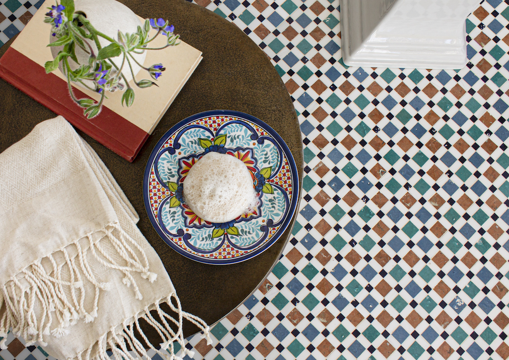 Custom mosaic projects can take up to six weeks for delivery, and ready-to-ship lines are often limited in scope. So Studio Line is an innovation for New Ravenna.