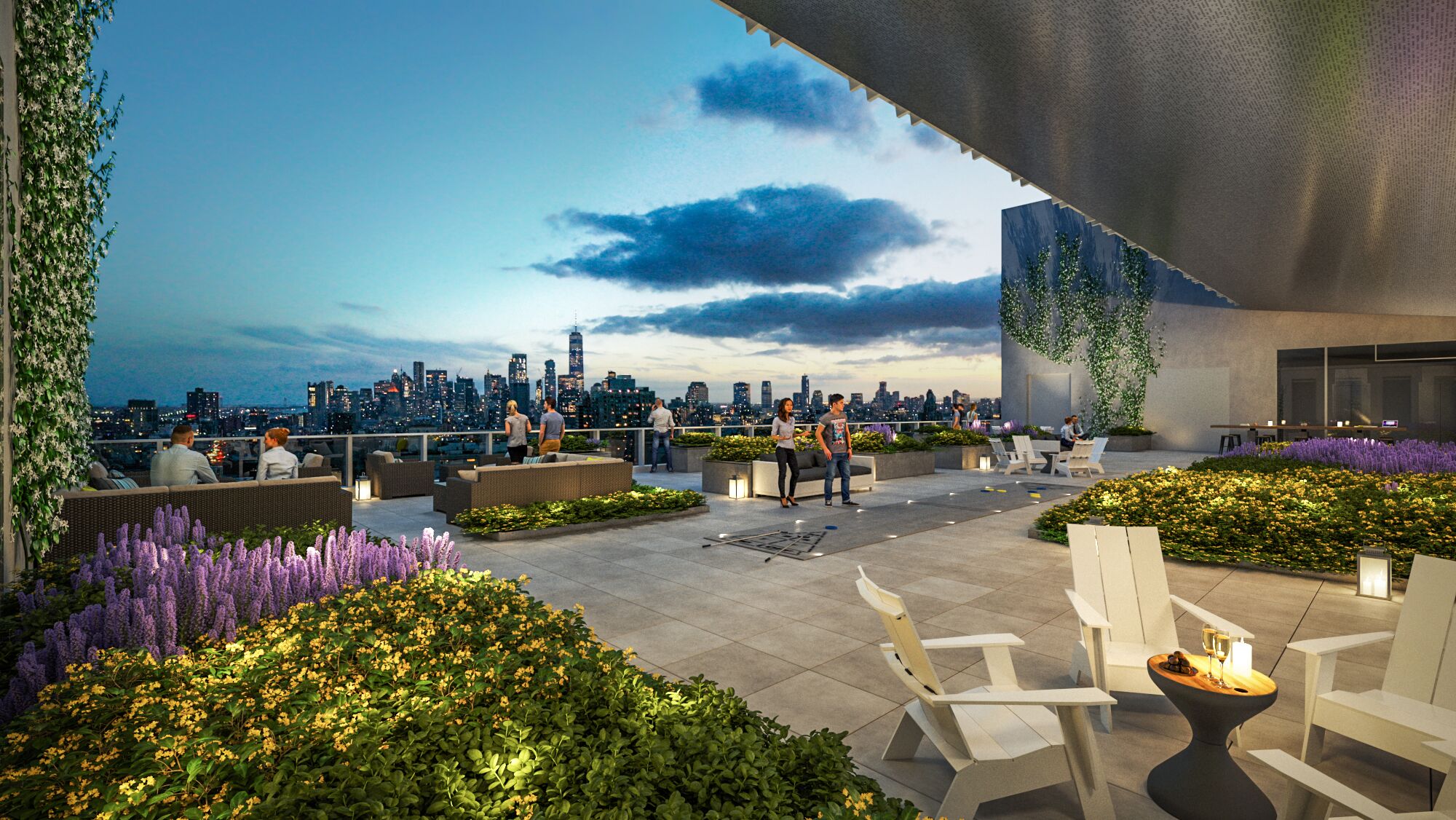 The building faces directly onto Irving Place, one of the few city streets that do not run river to river. Instead, it runs north to south, and in effect terminates with the Chrysler Building.