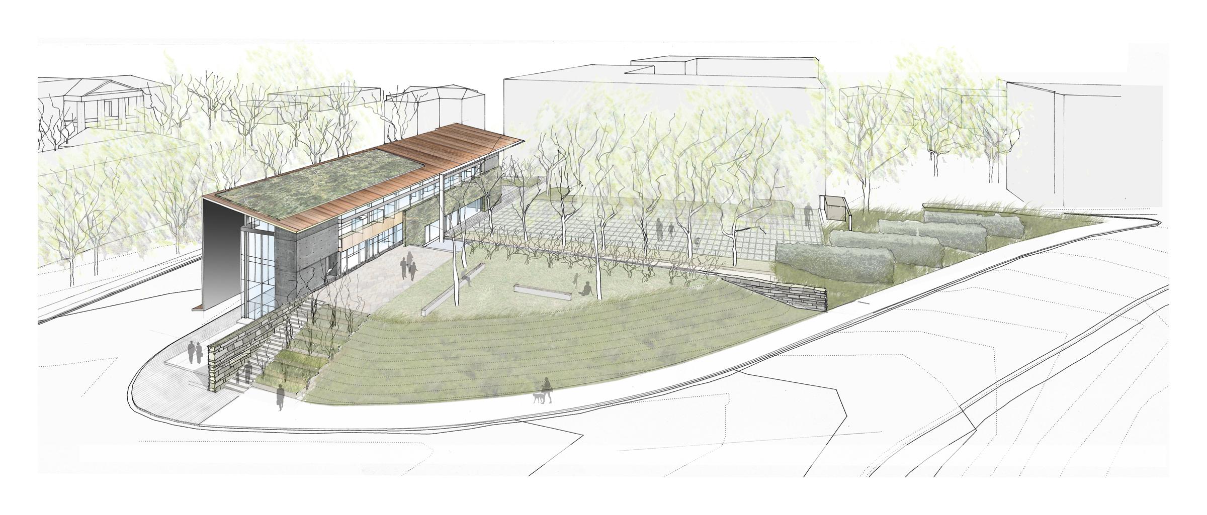 “It’s on less than an acre, and we placed it parallel to Peace Street,” Harmon said.